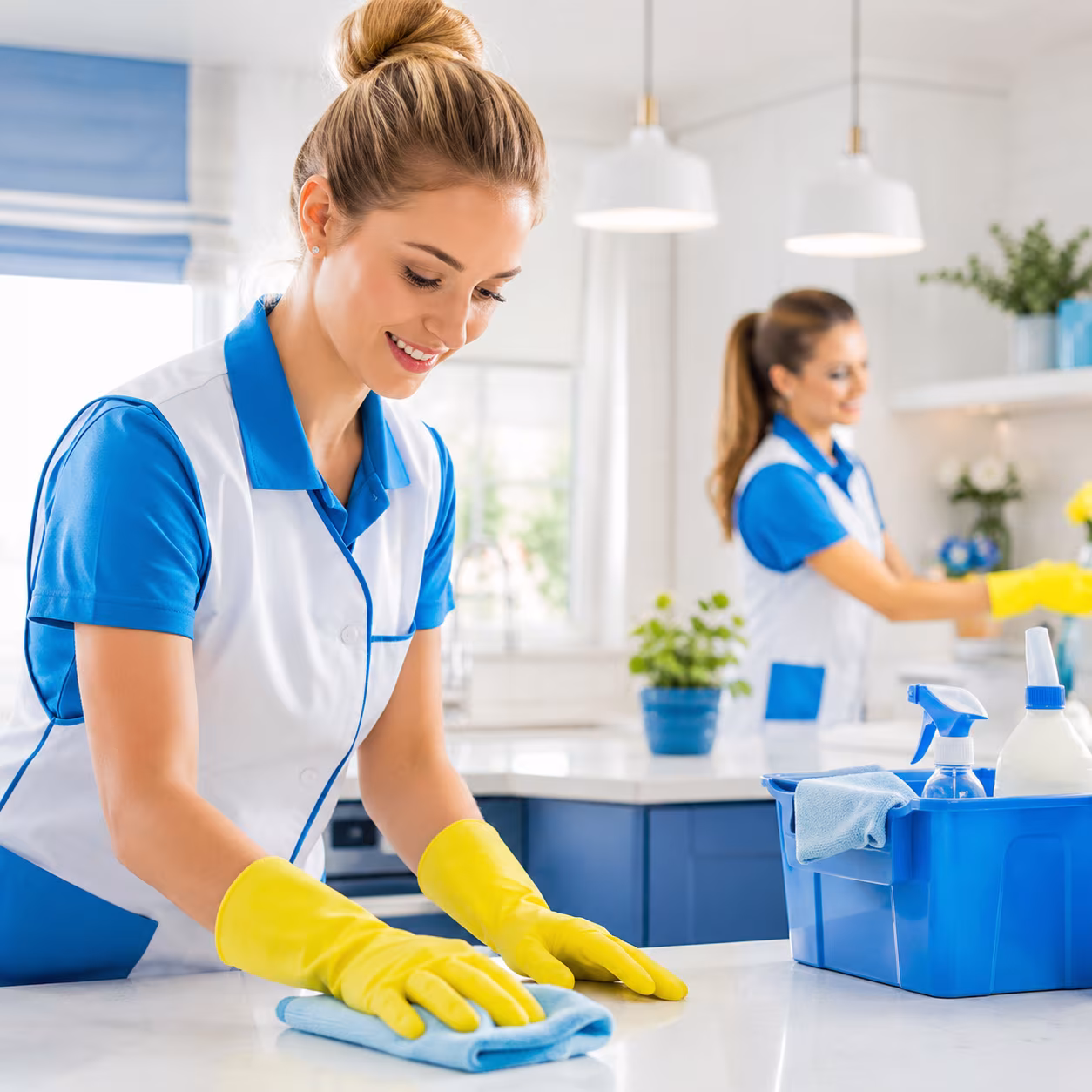 Service de ménage à domicile professionnel Aide ménagère professionnelle réalisant un service de ménage à domicile